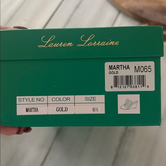 LAUREN LORRAINE MARTHA GOLD RHINESTONE WEDGE - Picture 11 of 11